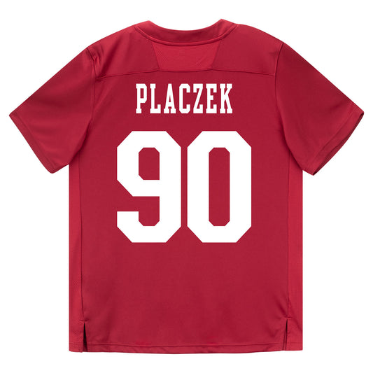 Indiana Hoosiers Adidas Football Student Athlete #90 Joshua Placzek Premier Football Jersey - Back View