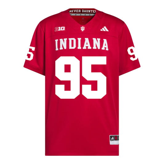 Indiana Hoosiers Adidas Football Student Athlete #95 Tyrique Tucker Premier Football Jersey