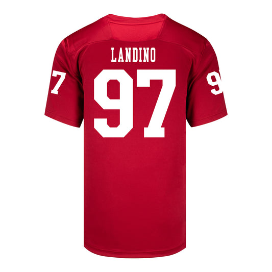 Indiana Hoosiers Adidas Football Student Athlete #97 Mario Landino Premier Football Jersey