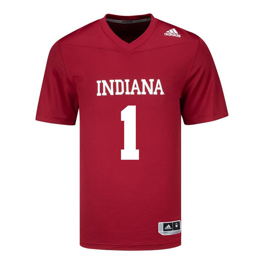 Indiana Hoosiers Adidas #1 Roman Hemby Crimson Student Athlete Football Jersey