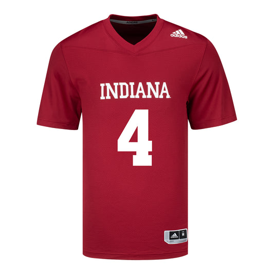 Indiana Hoosiers Adidas #4 Aiden Fisher Crimson Student Athlete Football Jersey