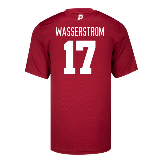 Indiana Hoosiers Adidas #17 Jackson Wasserstrom Student Athlete Football Jersey