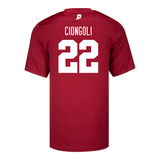 Indiana Hoosiers Adidas #22 Ace Ciongoli Student Athlete Football Jersey