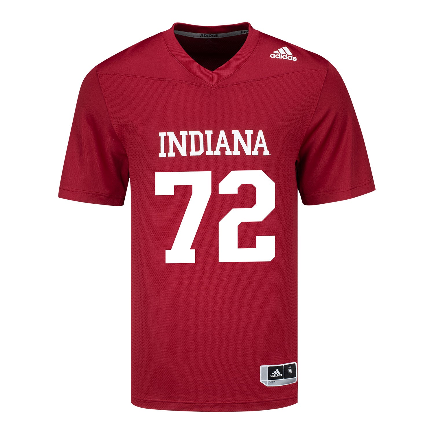 Indiana Hoosiers Adidas #72 Adedamola Ajani Student Athlete Football Jersey - Front View