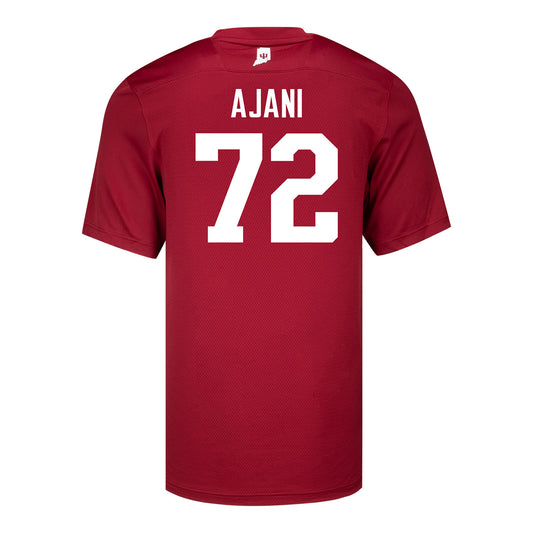 Indiana Hoosiers Adidas #72 Adedamola Ajani Student Athlete Football Jersey - Back View