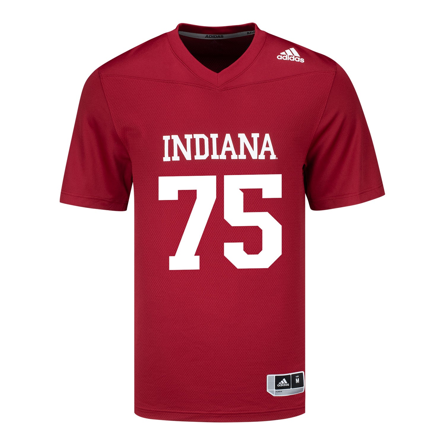 Indiana Hoosiers Adidas #75 Zenuae Michalski Student Athlete Football Jersey - Front View