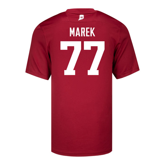 Indiana Hoosiers Adidas #77 Matt Marek Student Athlete Football Jersey - Back View