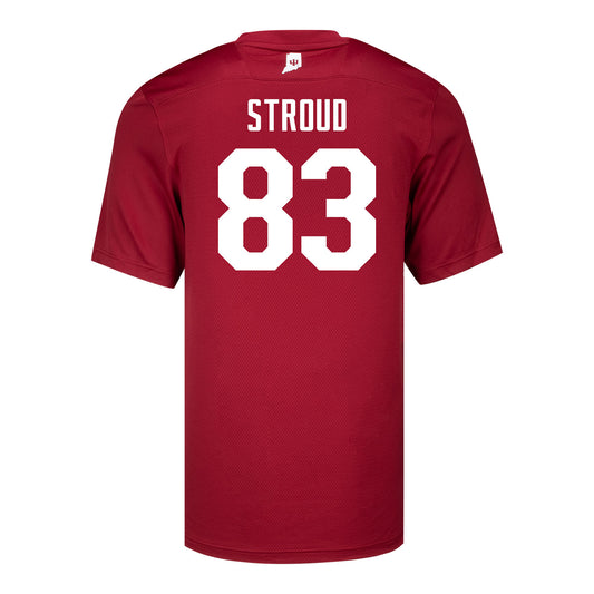 Indiana Hoosiers Adidas #83 Hunter Stroud Student Athlete Football Jersey - Front View