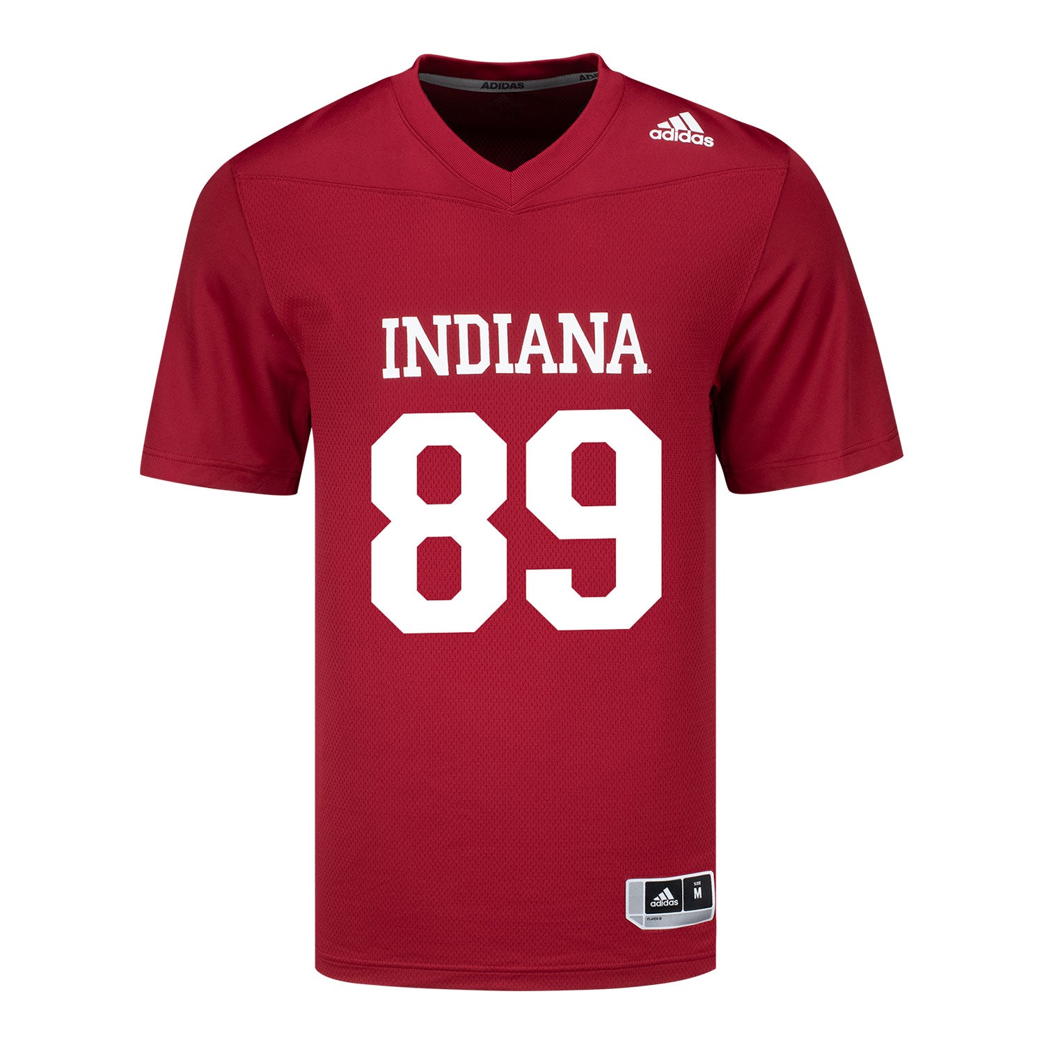 Indiana Hoosiers Adidas #89 Camden Jordan Student Athlete Football Jersey - Front View