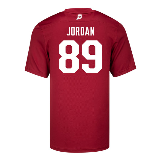 Indiana Hoosiers Adidas #89 Camden Jordan Student Athlete Football Jersey - Back View
