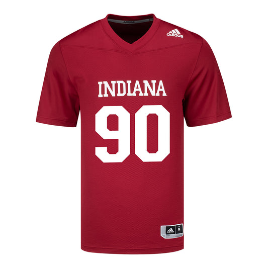 Indiana Hoosiers Adidas #90 Joshua Placzek Student Athlete Football Jersey - Front View