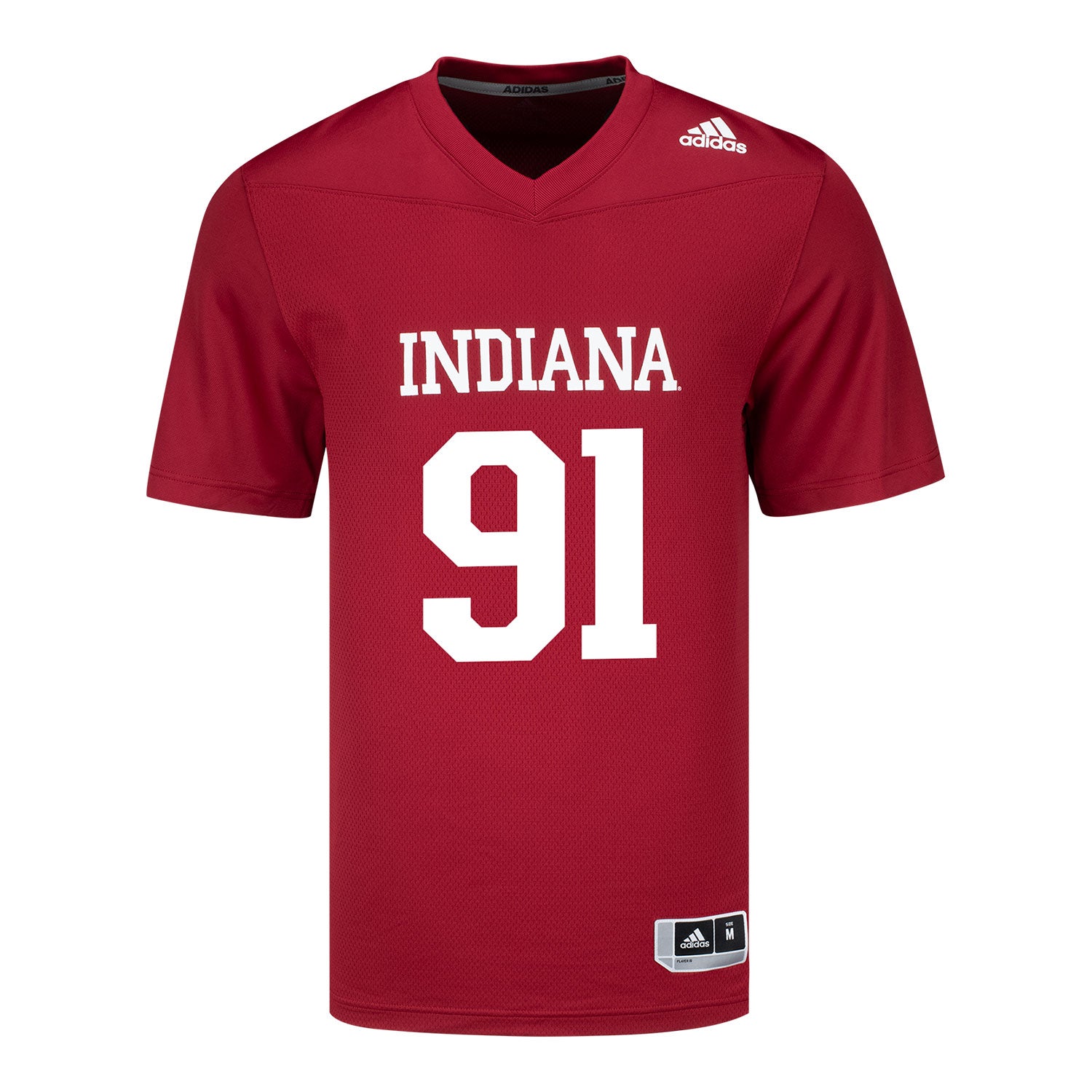 Indiana Hoosiers Adidas #91 Dominique Ratcliff Student Athlete Football Jersey - Front View