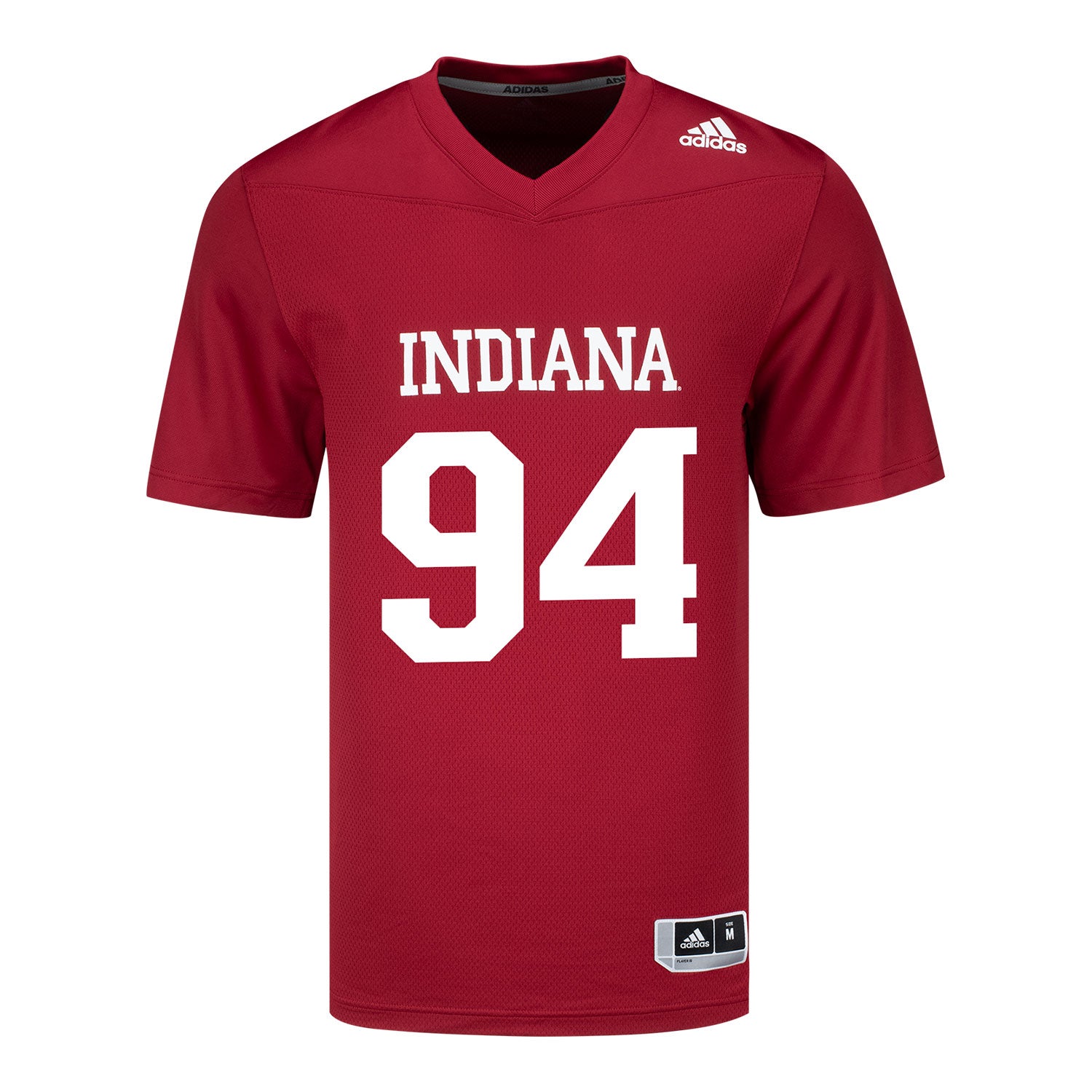 Indiana Hoosiers Adidas #94 Kyler Garcia Student Athlete Football Jersey - Front View