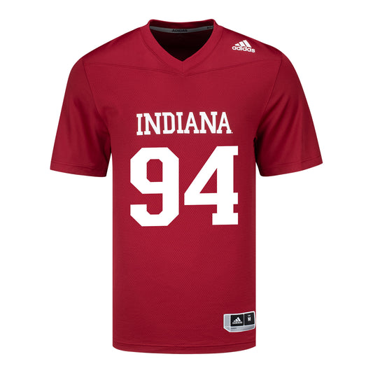 Indiana Hoosiers Adidas #94 Kyler Garcia Student Athlete Football Jersey - Front View