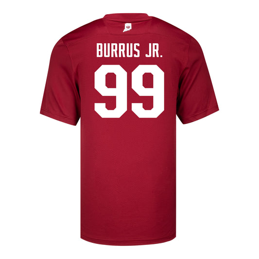 Indiana Hoosiers Adidas #99 Tyrone Burrus Jr. Student Athlete Football Jersey - Back View