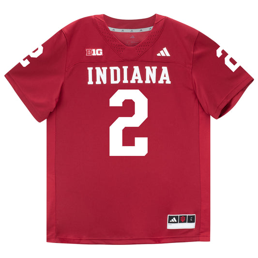 Indiana Hoosiers Adidas Football Student Athlete #2 Byron Baldwin Jr. Premier Football Jersey - Front View
