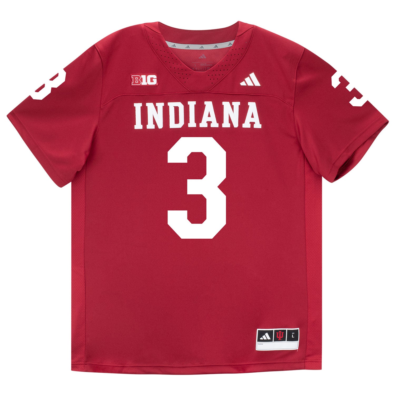 Indiana Hoosiers Adidas Football Student Athlete #3 Jaylen Bell Premier Football Jersey