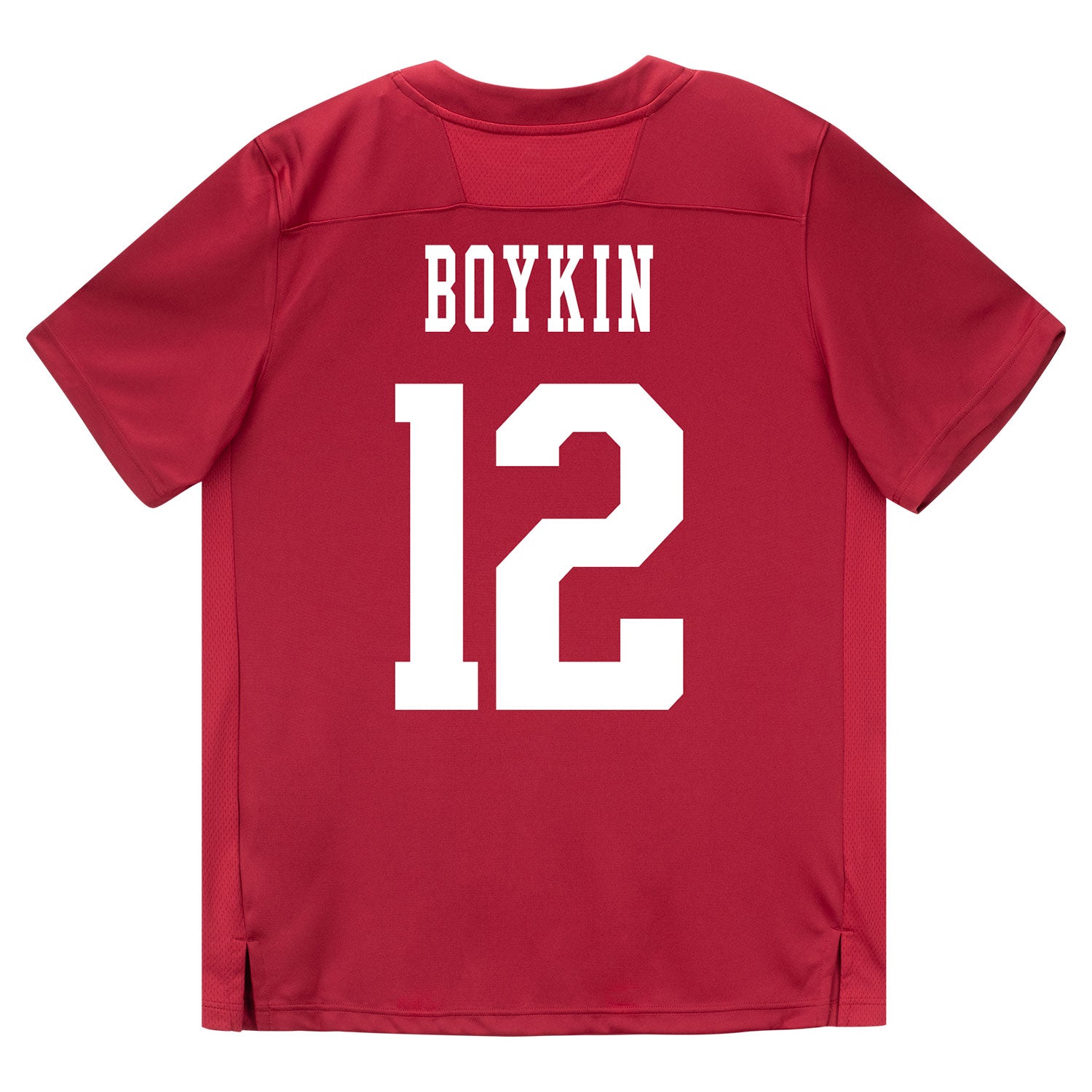 Indiana Hoosiers Adidas Football Student Athlete #12 Devan Boykin Premier Football Jersey - Back View