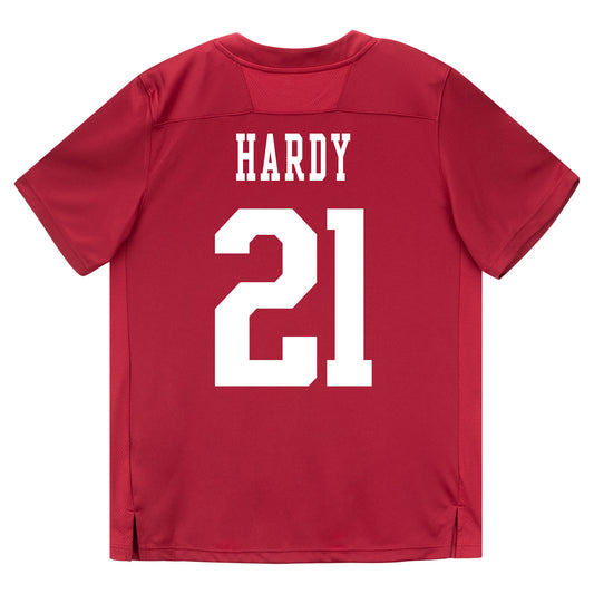 Indiana Hoosiers Adidas Football Student Athlete #21 Rolijah Hardy Premier Football Jersey - Back View