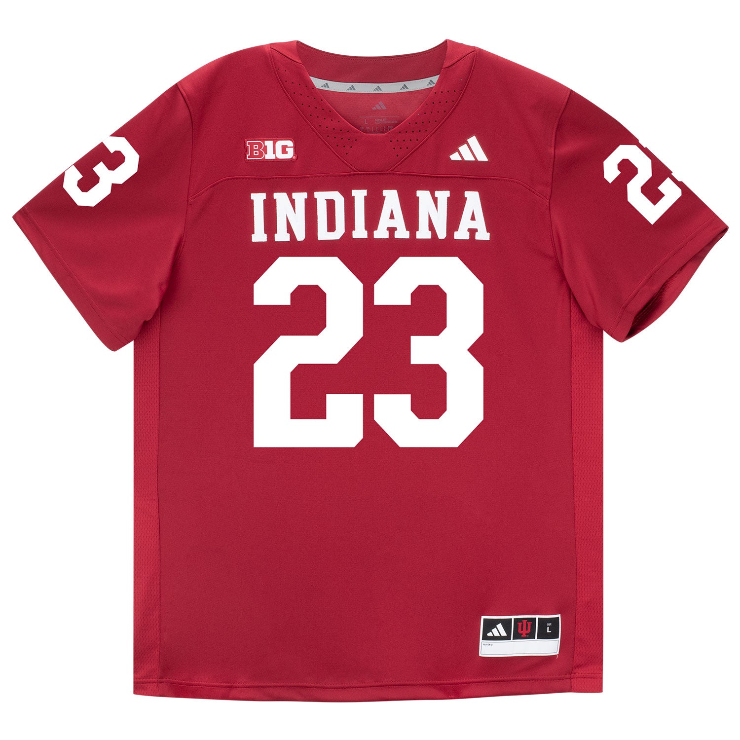 Indiana Hoosiers Adidas Football Student Athlete #23 Amariyun Knighten Premier Football Jersey - Front View