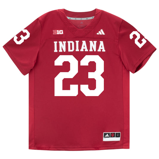 Indiana Hoosiers Adidas Football Student Athlete #23 Amariyun Knighten Premier Football Jersey - Front View