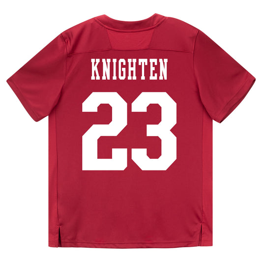 Indiana Hoosiers Adidas Football Student Athlete #23 Amariyun Knighten Premier Football Jersey - Back View