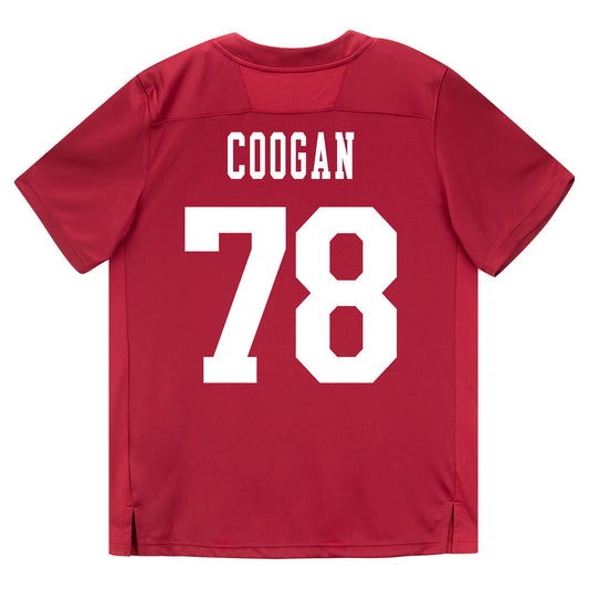 Indiana Hoosiers Adidas Football Student Athlete #78 Patrick Coogan Premier Football Jersey - Back View