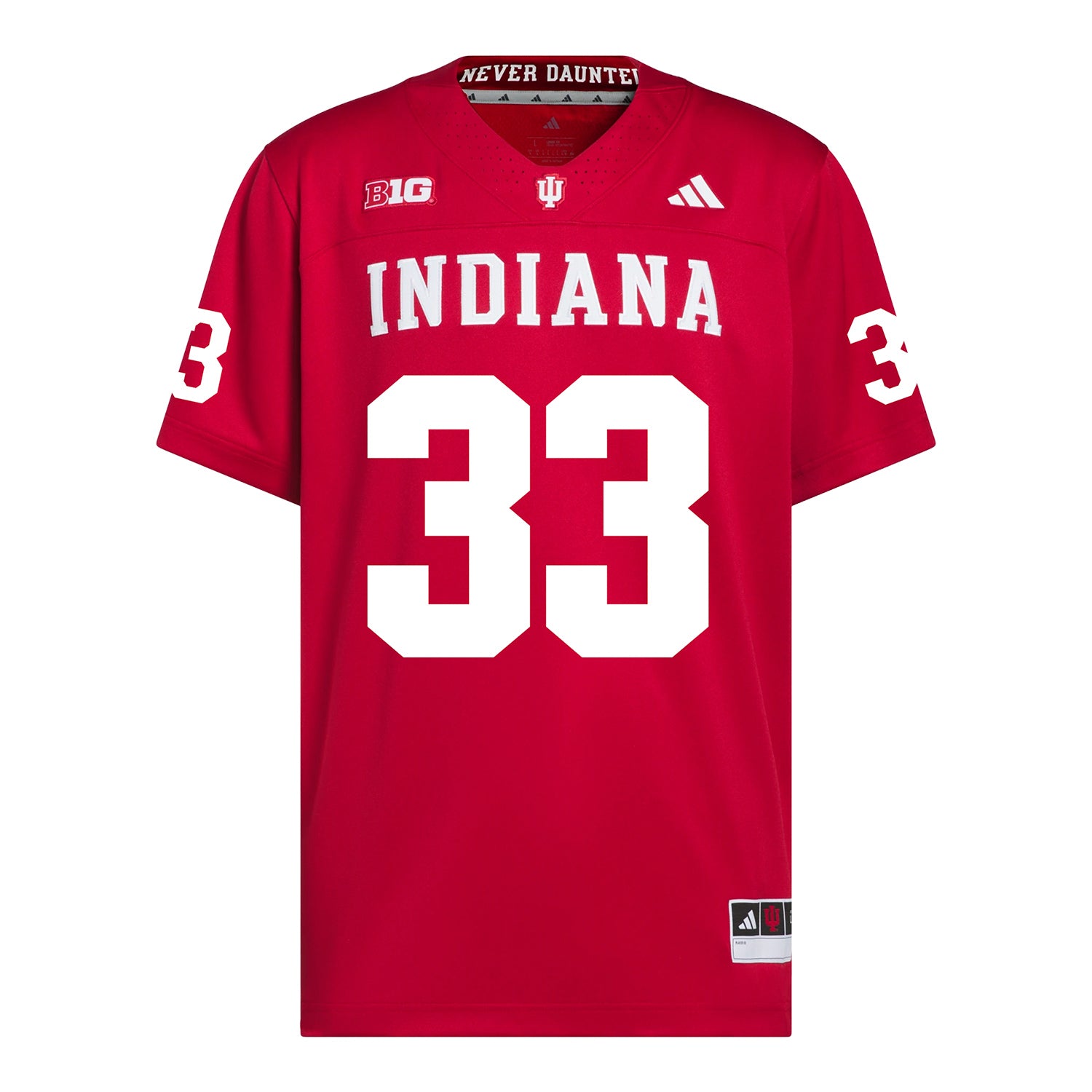 Indiana Hoosiers Adidas Football Student Athlete #33 Garrett Reese Premier Football Jersey