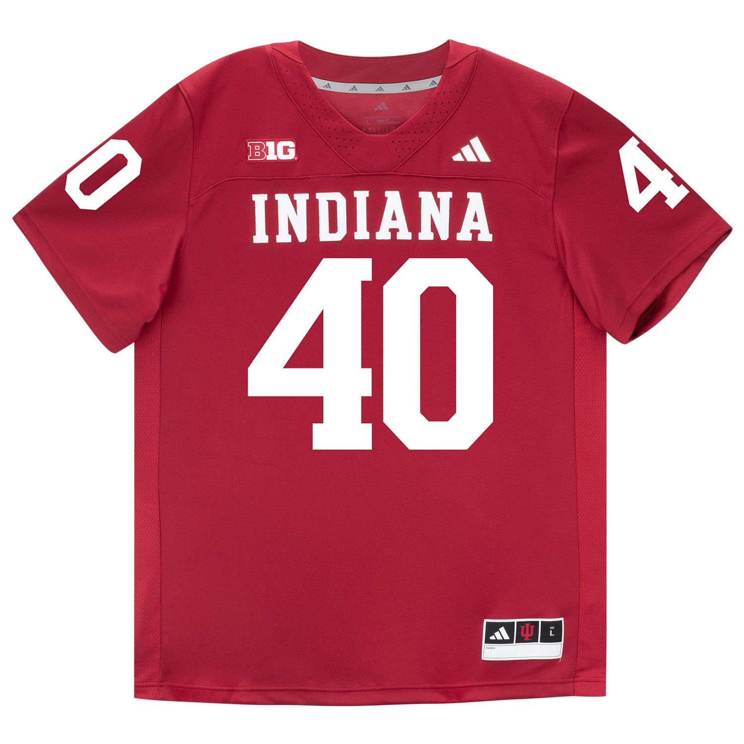 Indiana Hoosiers Adidas Football Student Athlete #40 Quentin Clark Premier Football Jersey - Front View