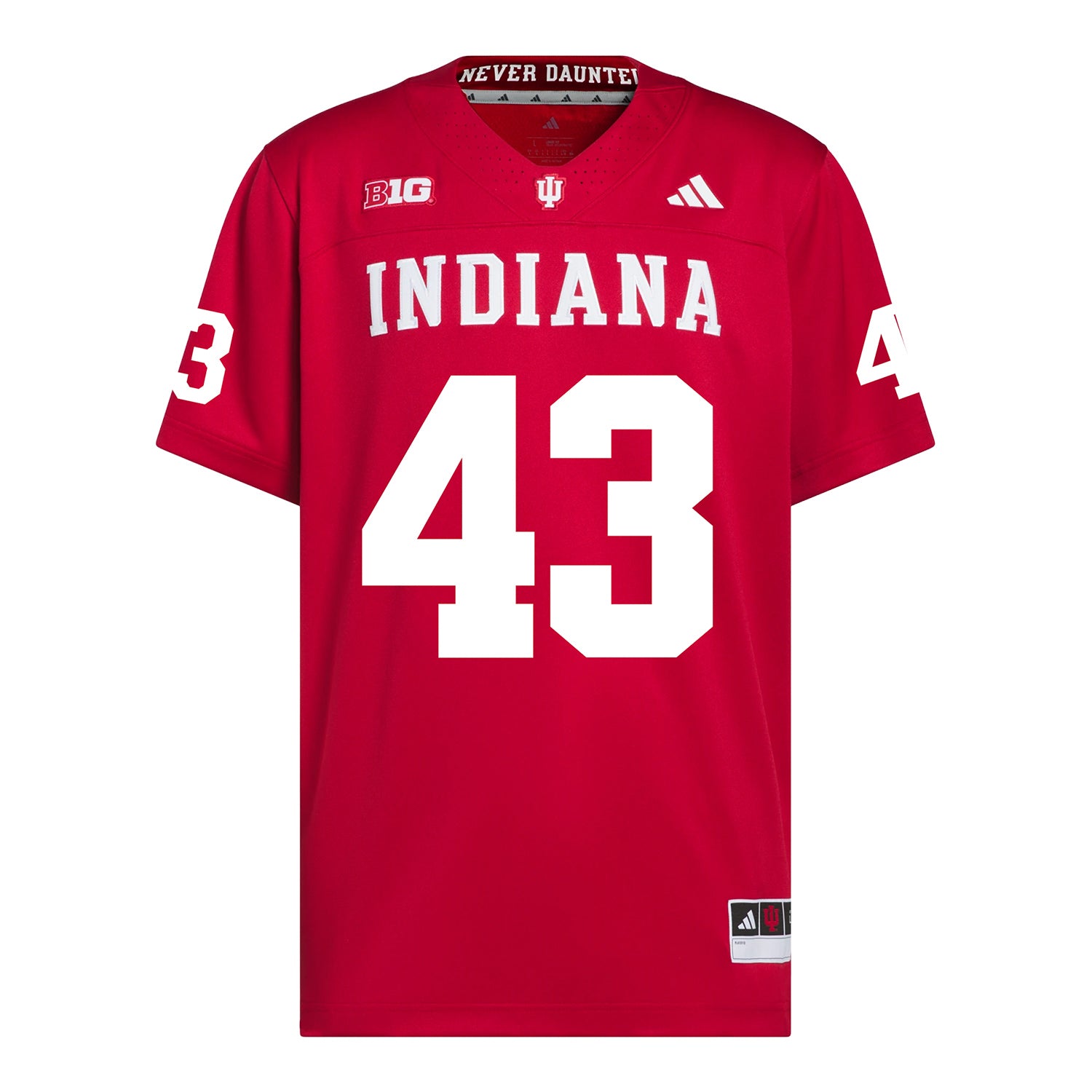 Indiana Hoosiers Adidas Football Student Athlete #43 Bryce Taylor Premier Football Jersey