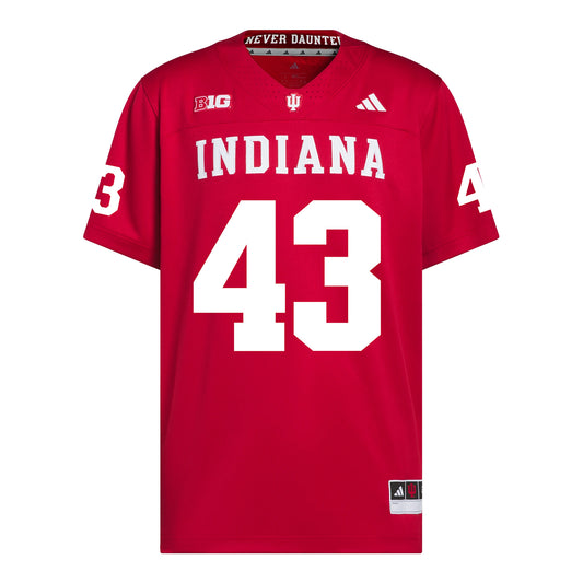 Indiana Hoosiers Adidas Football Student Athlete #43 Bryce Taylor Premier Football Jersey