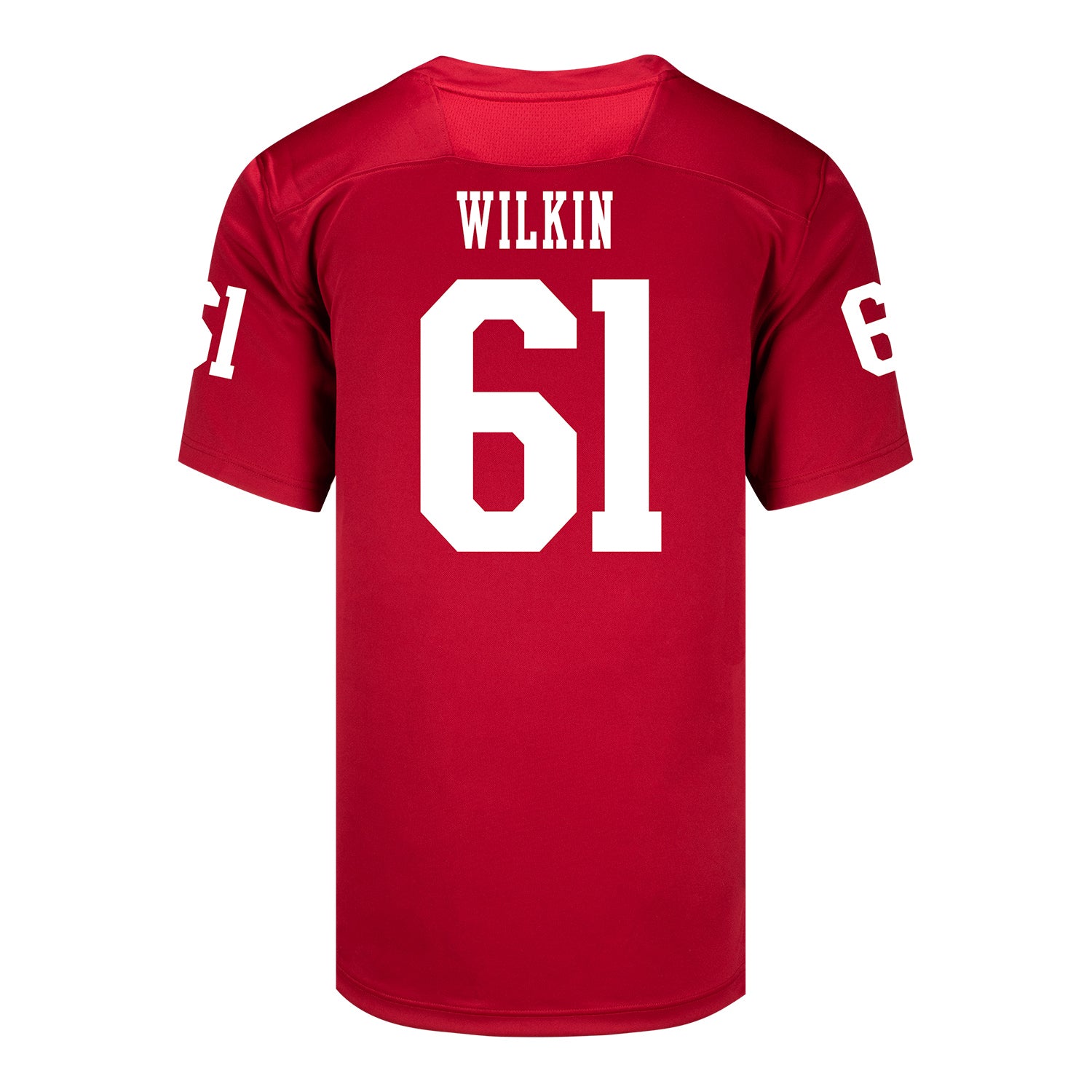 Indiana Hoosiers Adidas Football Student Athlete #61 Baylor Wilkin Premier Football Jersey
