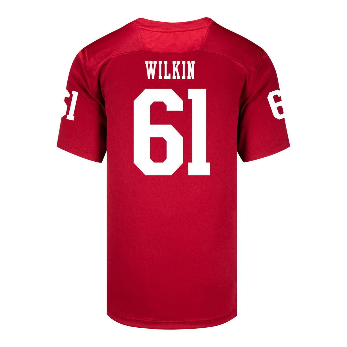 Indiana Hoosiers Adidas Football Student Athlete #61 Baylor Wilkin Premier Football Jersey