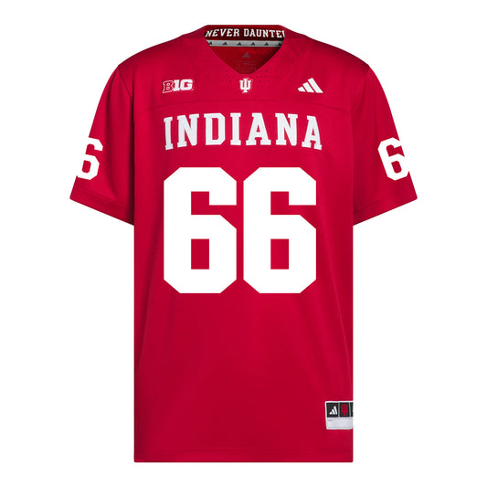 Indiana Hoosiers Adidas Football Student Athlete #66 Evan Parker Premier Football Jersey