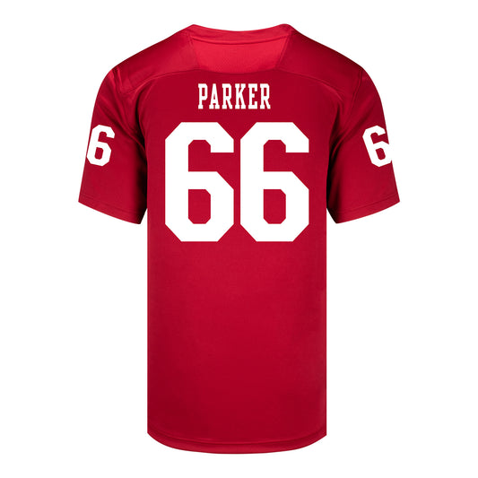 Indiana Hoosiers Adidas Football Student Athlete #66 Evan Parker Premier Football Jersey