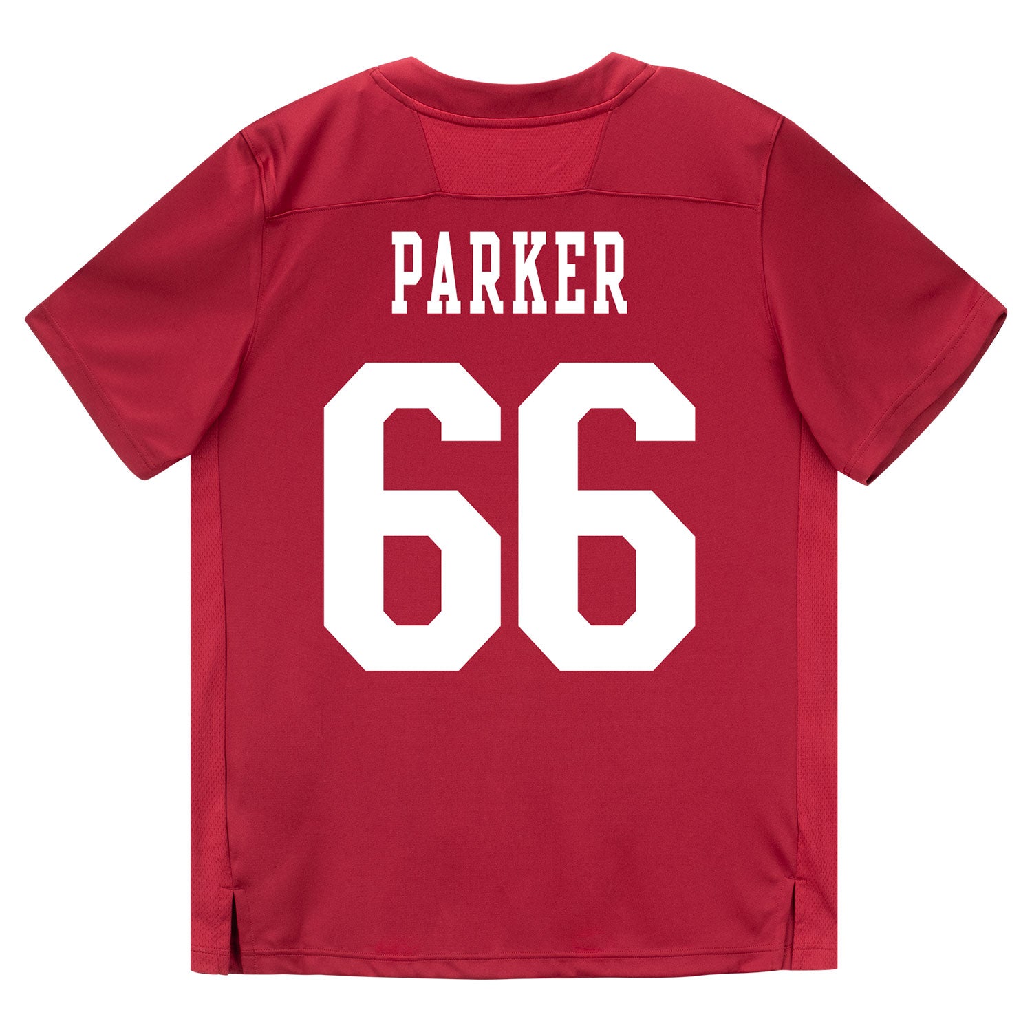 Indiana Hoosiers Adidas Football Student Athlete #66 Evan Parker Premier Football Jersey - Back View
