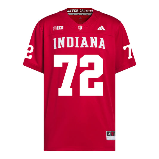 Indiana Hoosiers Adidas Football Student Athlete #72 Adedamola Ajani Premier Football Jersey