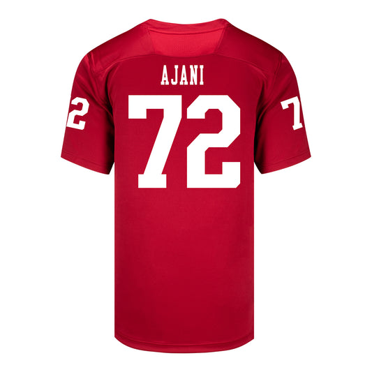 Indiana Hoosiers Adidas Football Student Athlete #72 Adedamola Ajani Premier Football Jersey