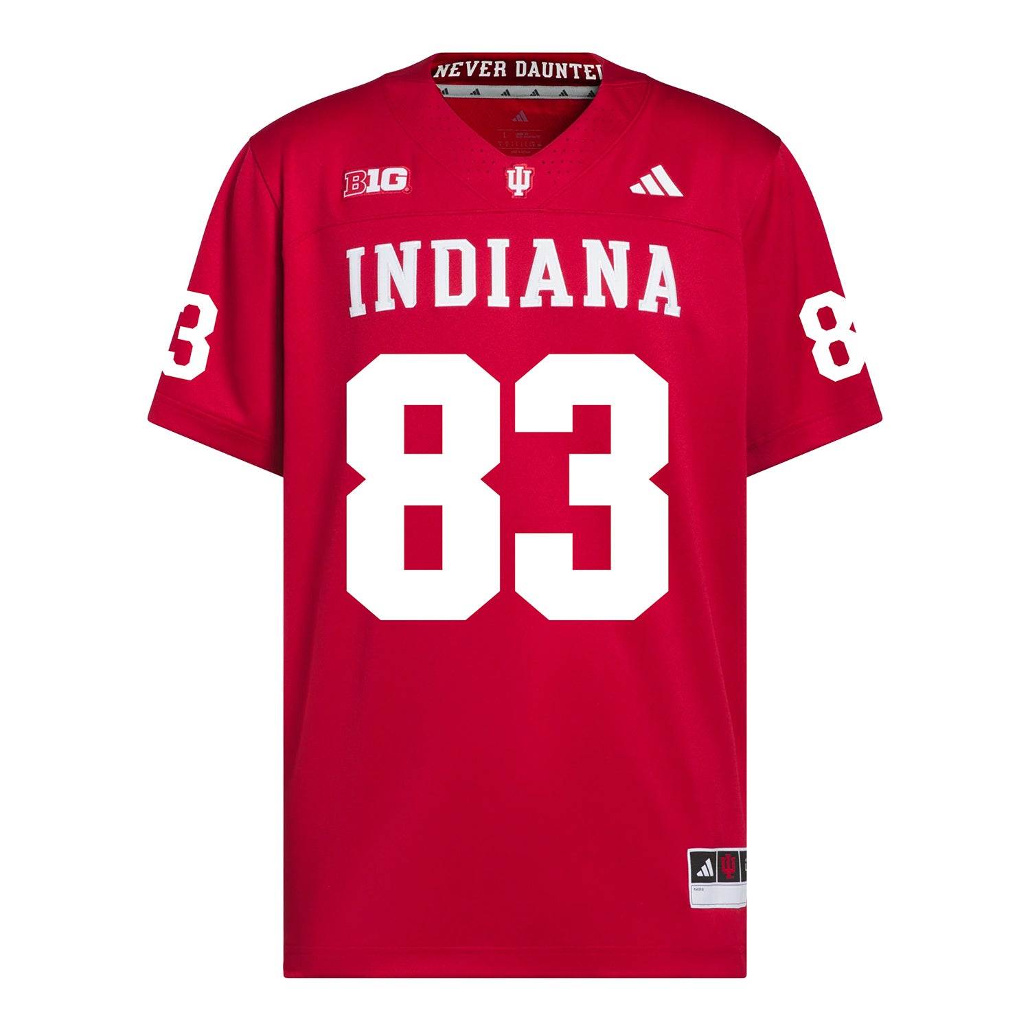 Indiana Hoosiers Adidas Football Student Athlete #83 Hunter Stroud Premier Football Jersey