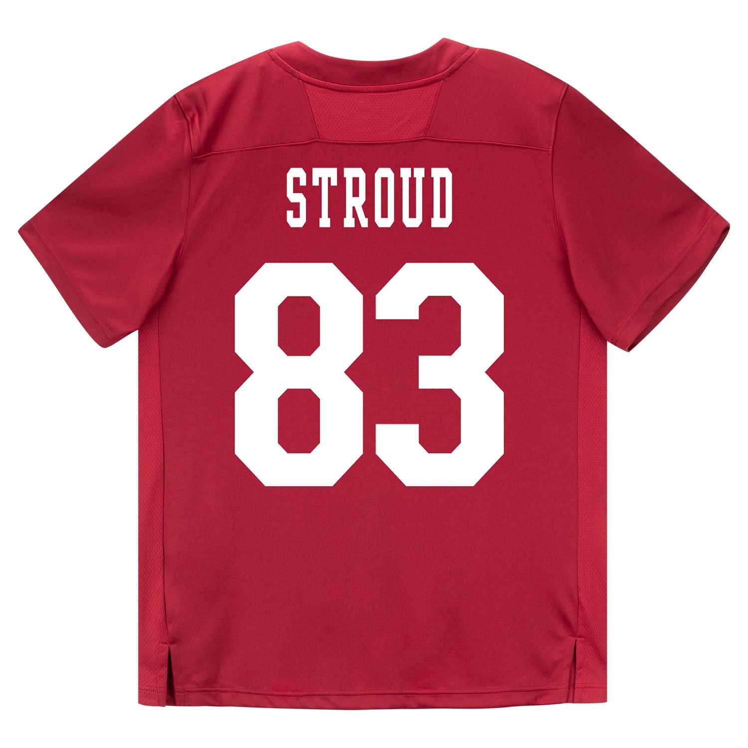 Indiana Hoosiers Adidas Football Student Athlete #83 Hunter Stroud Premier Football Jersey - Back View
