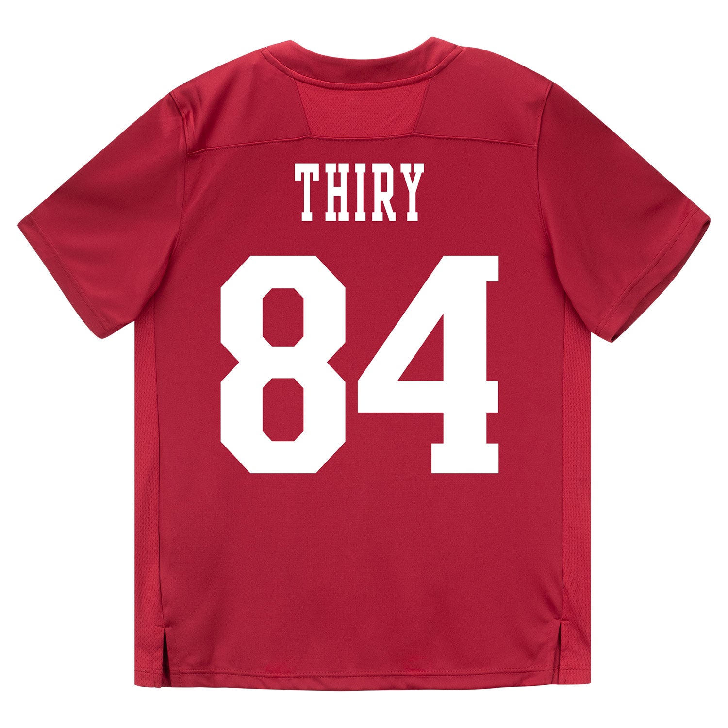 Indiana Hoosiers Adidas Football Student Athlete #84 Blake Thiry Premier Football Jersey - Back View