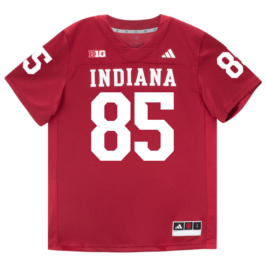 Indiana Hoosiers Adidas Football Student Athlete #85 Andrew Barker Premier Football Jersey - Front View