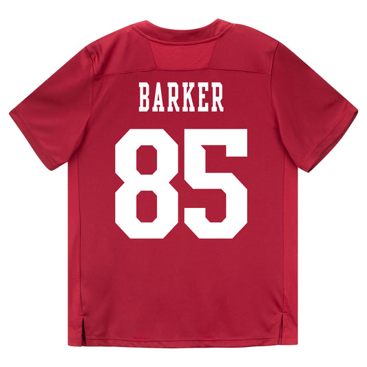 Indiana Hoosiers Adidas Football Student Athlete #85 Andrew Barker Premier Football Jersey - Back View