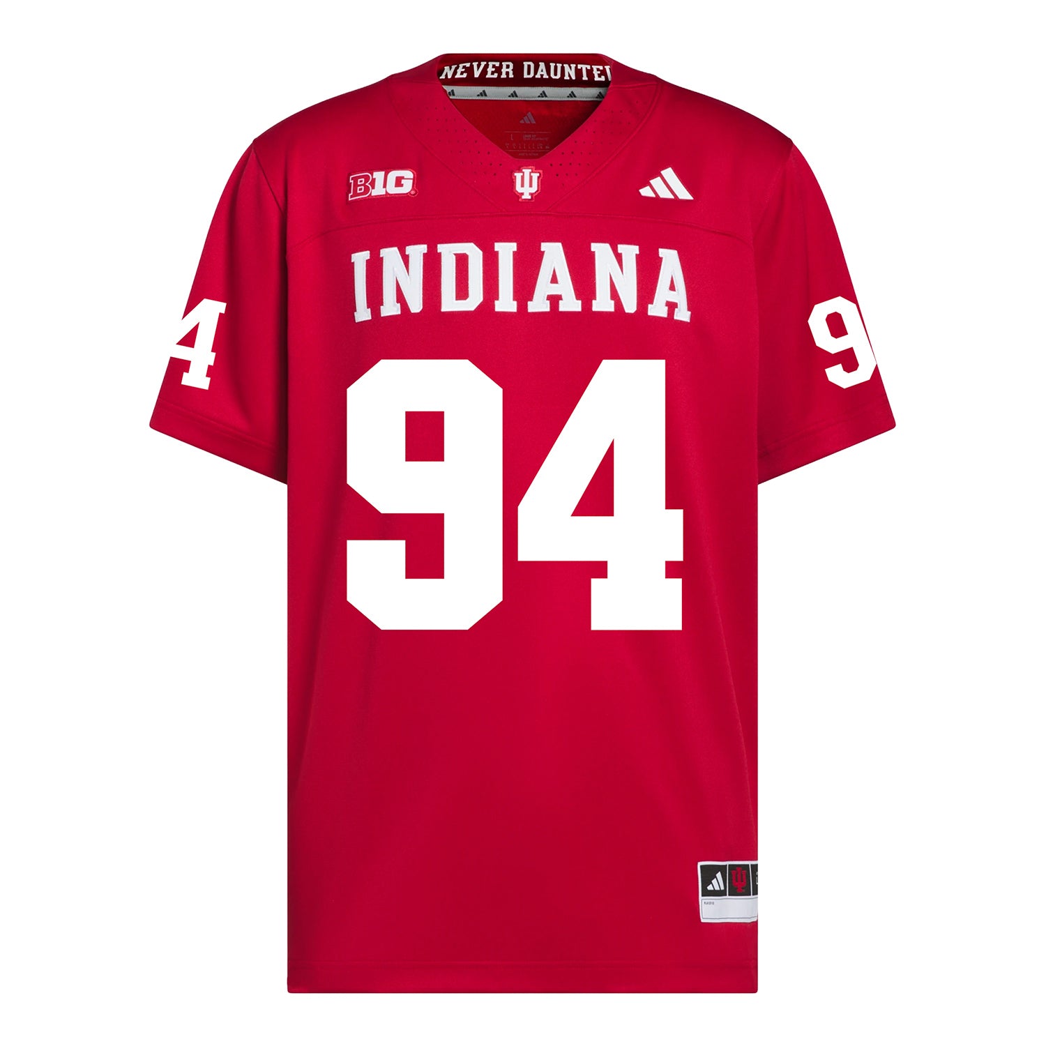 Indiana Hoosiers Adidas Football Student Athlete #94 Kyler Garcia Premier Football Jersey