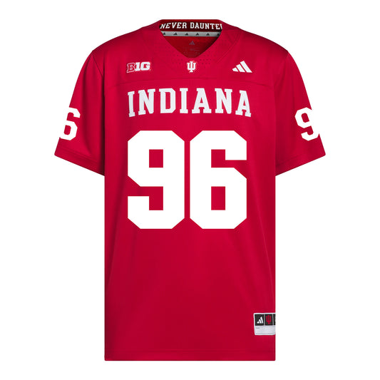 Indiana Hoosiers Adidas Football Student Athlete #96 Triston Abram Premier Football Jersey