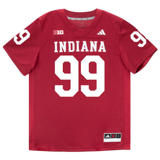 Indiana Hoosiers Adidas Football Student Athlete #99 Tyrone Burrus Jr. Premier Football Jersey - Front View