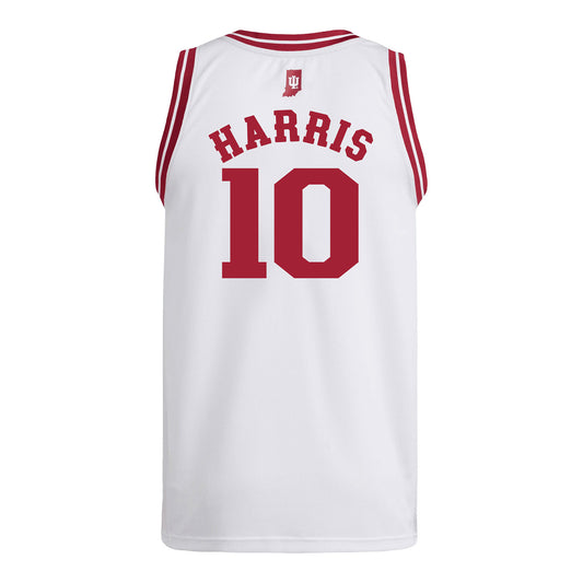 Indiana Hoosiers Adidas #10 Joshua Harris Student Athlete White Basketball Jersey