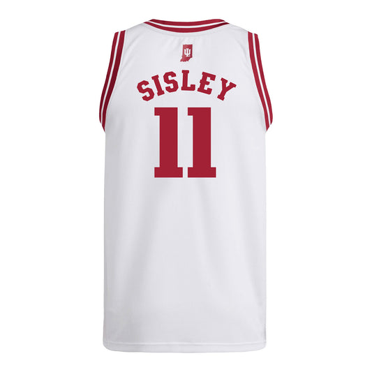 Indiana Hoosiers Adidas #11 Trent Sisley Student Athlete White Basketball Jersey