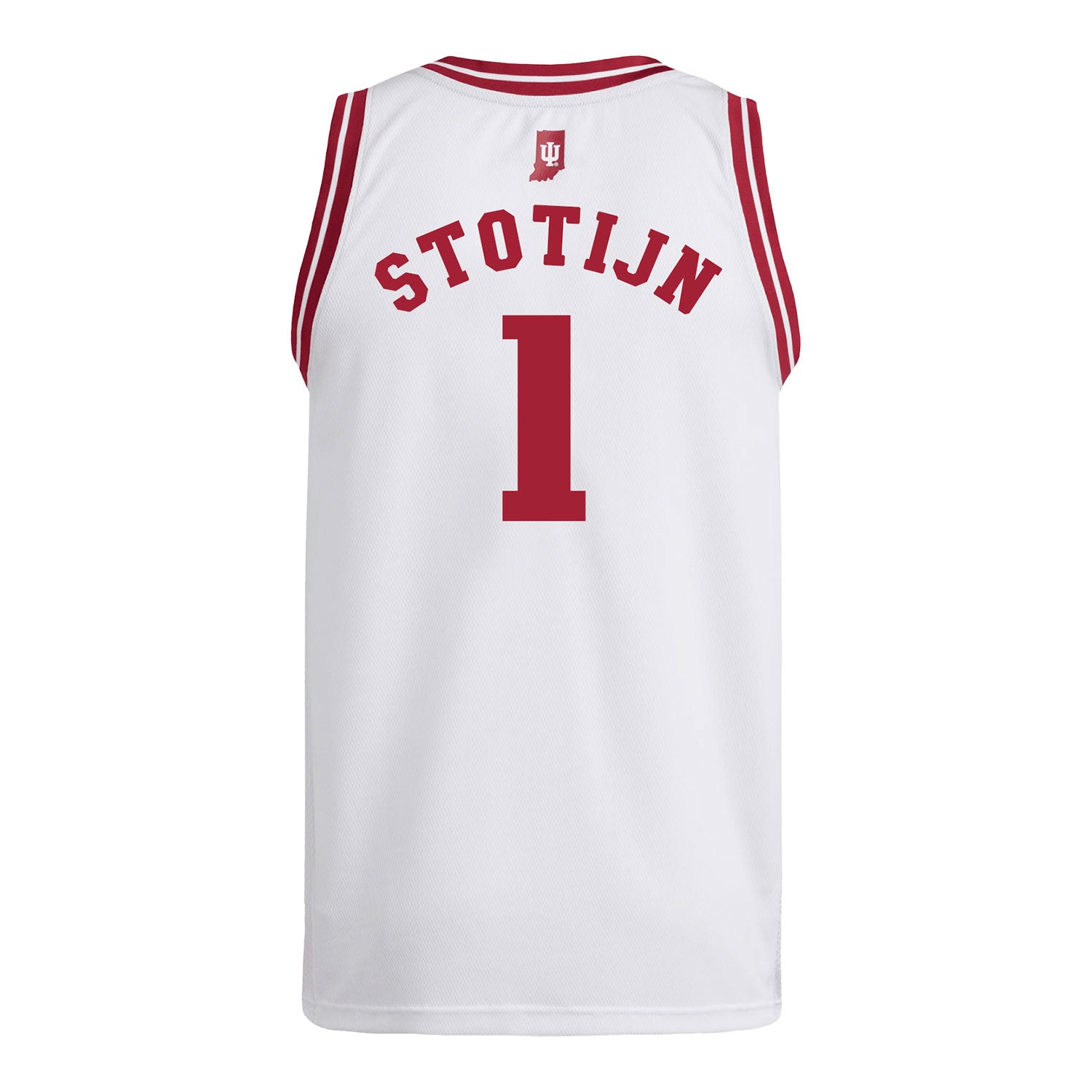 Indiana Hoosiers Adidas #1 Phoenix Stotijn Student Athlete White Basketball Jersey