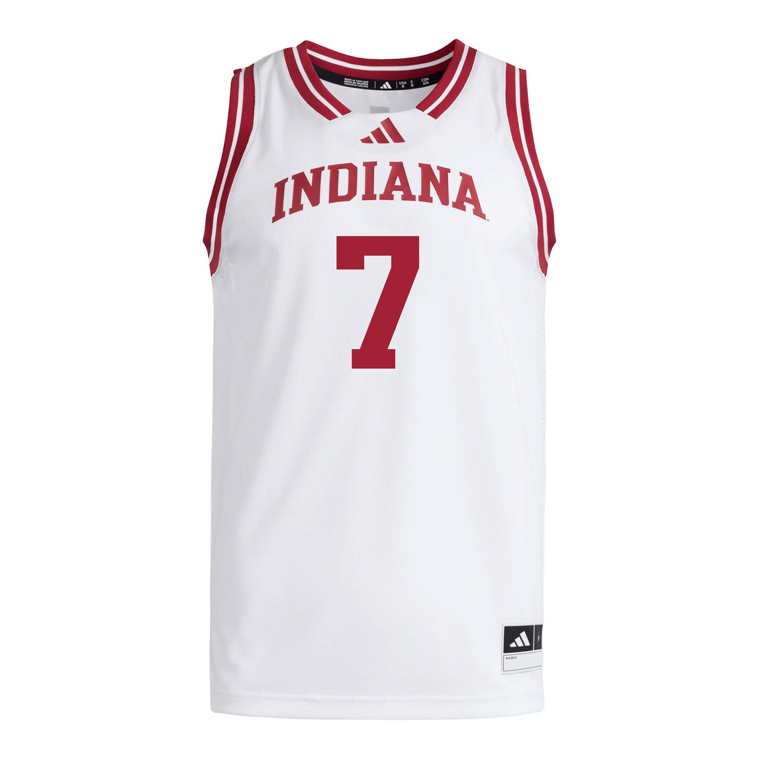 Indiana Hoosiers Adidas #7 Jerni Kiaku Student Athlete White Basketball Jersey